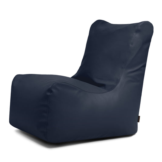 Pouf Chaise Cuir Bleu Marine