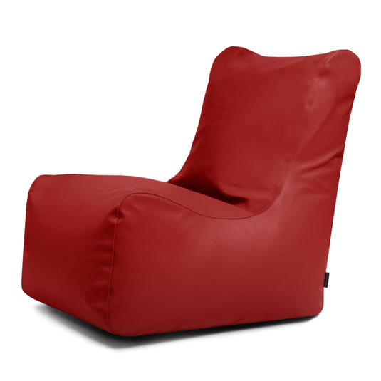 Pouf Chaise Cuir Rouge Bordeaux