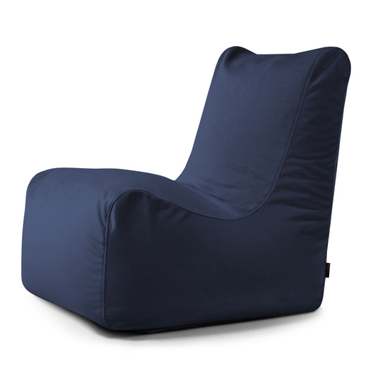 Pouf Chaise en Velours Bleu Marine