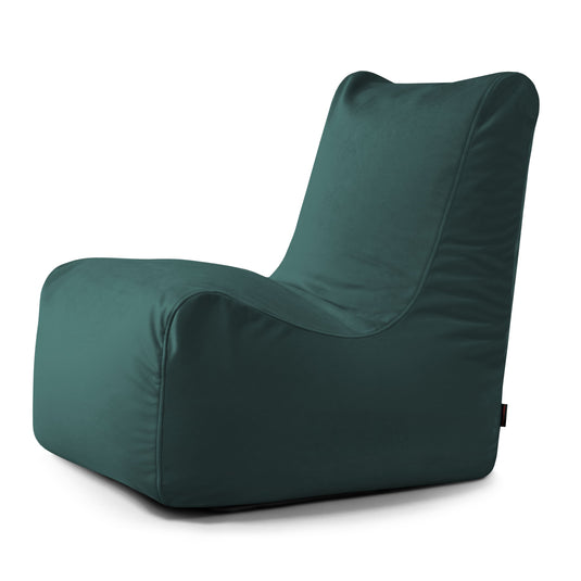 Pouf Chaise en Velours Vert Emeraude