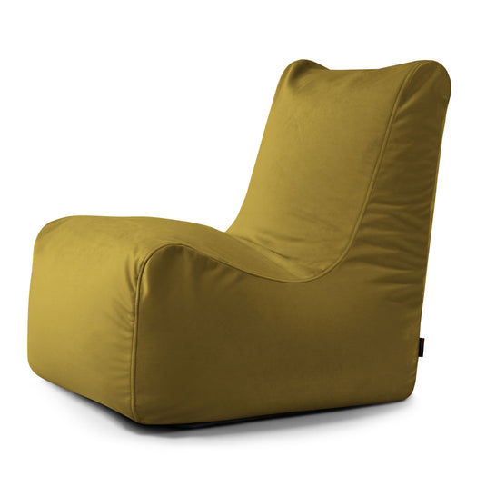 Pouf Chaise en Velours Vert Olive