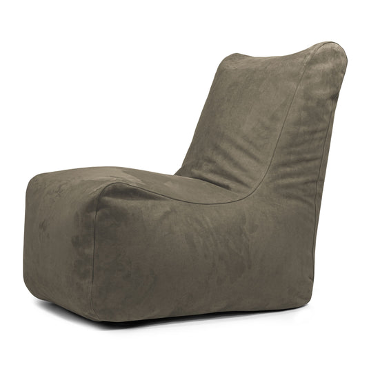 Pouf Chaise Suede Marron Chocolat