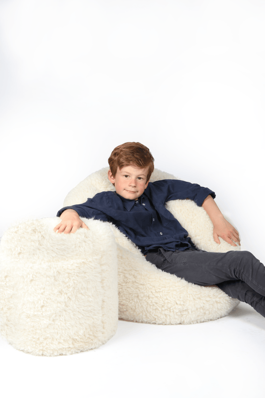 Pouf Classique en Fausse Fourrure