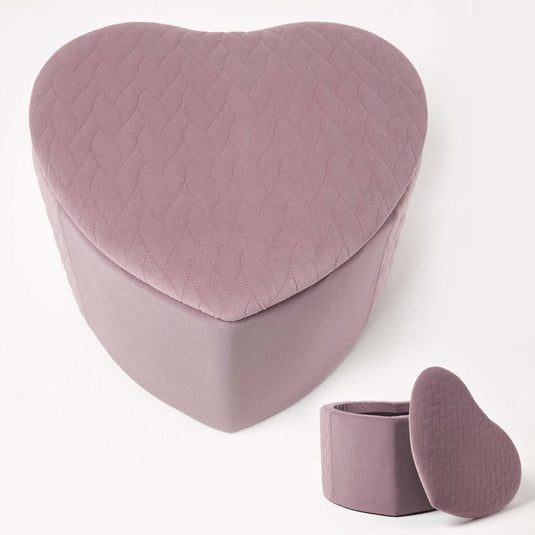 Pouf Coeur Rose