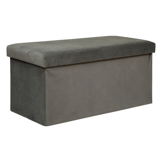Pouf Coffre Pliable Gris Anthracite
