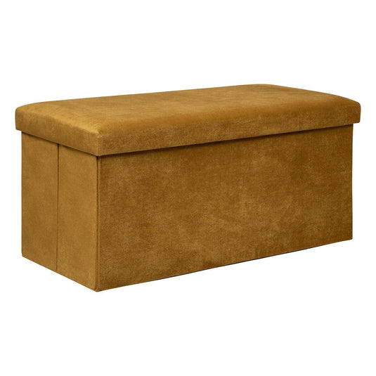 Pouf Coffre Pliable Jaune Ocre
