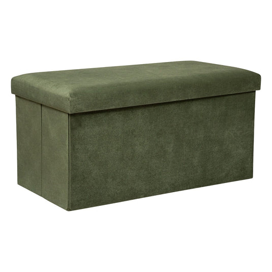 Pouf Coffre Pliable Vert Forêt