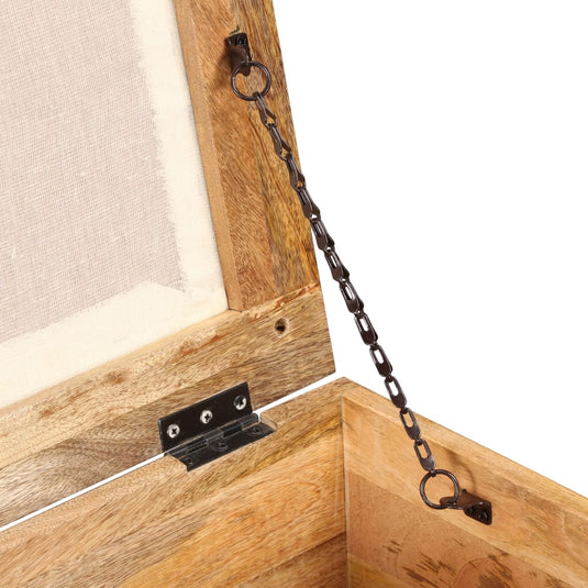 Pouf Coffre Rangement Bois