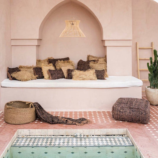 Pouf Coton Tressé à Rayures