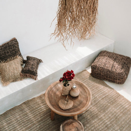 Pouf Coton Tressé à Rayures