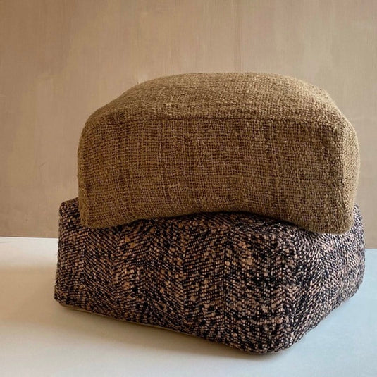 Pouf Coton Tressé à Rayures