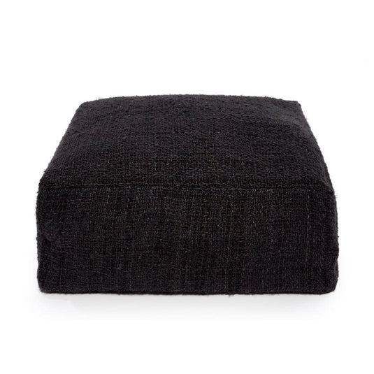 Pouf Coton Tressé Noir