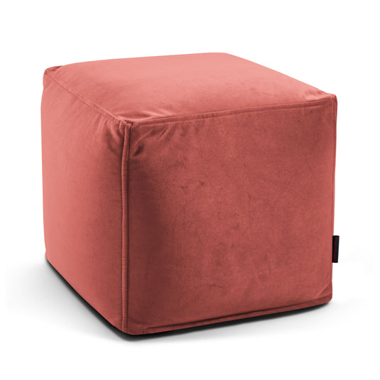 Pouf Cube en Velours Beaumont Concept