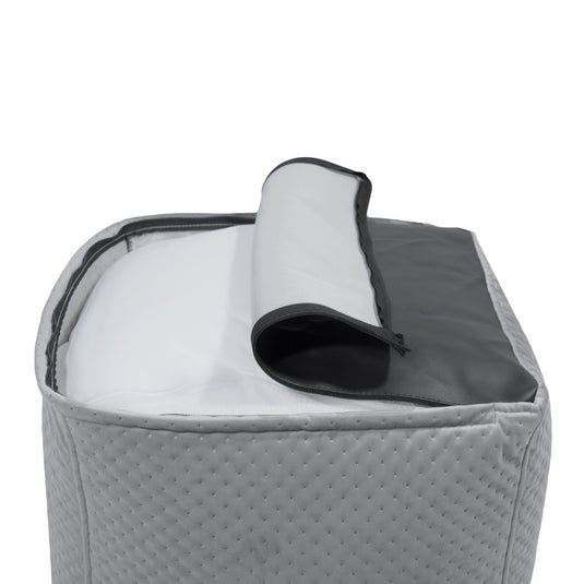 Pouf Cube en Velours Capitonné