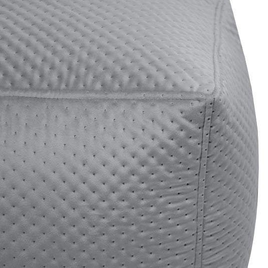 Pouf Cube en Velours Capitonné