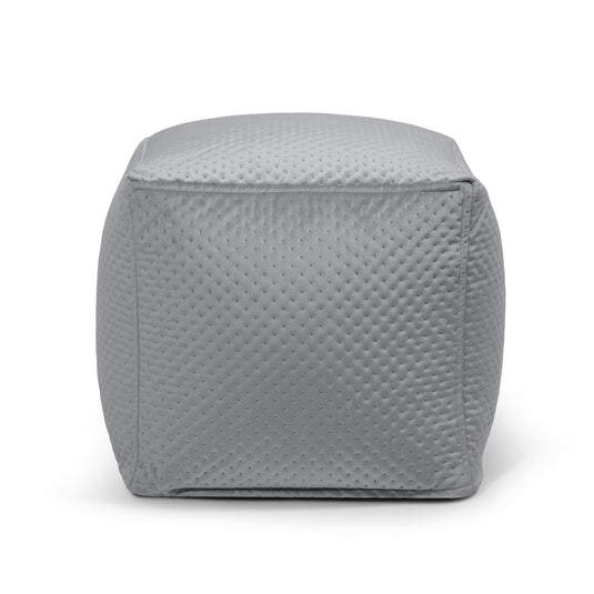 Pouf Cube en Velours Capitonné
