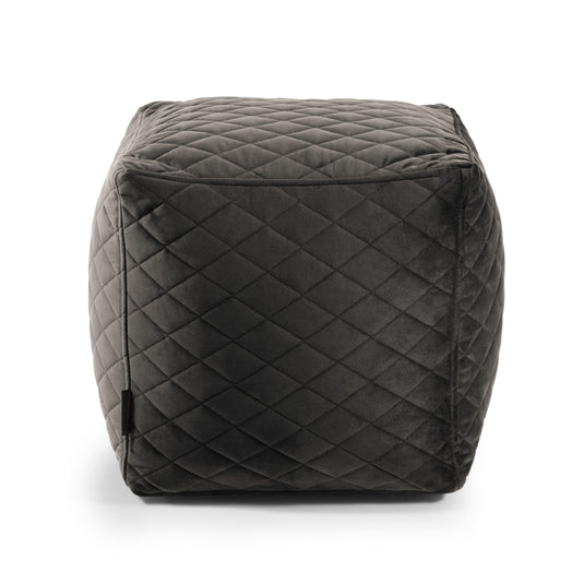 Pouf Cube en Velours Capitonné