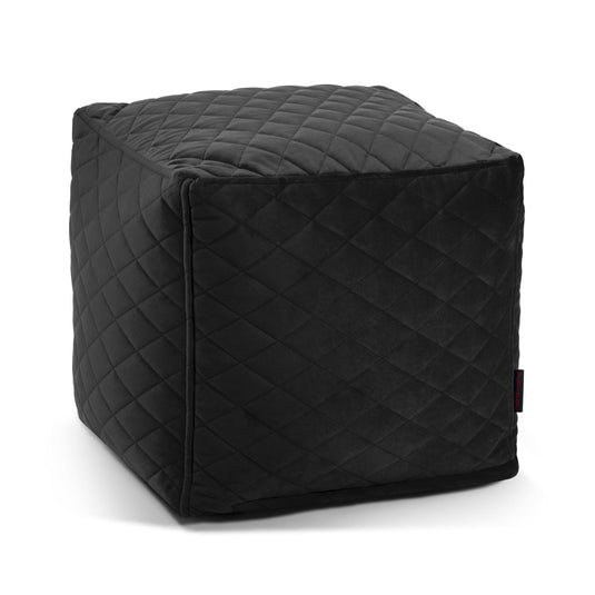 Pouf Cube en Velours Capitonné
