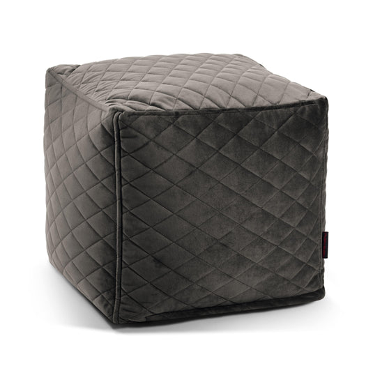 Pouf Cube en Velours Capitonné