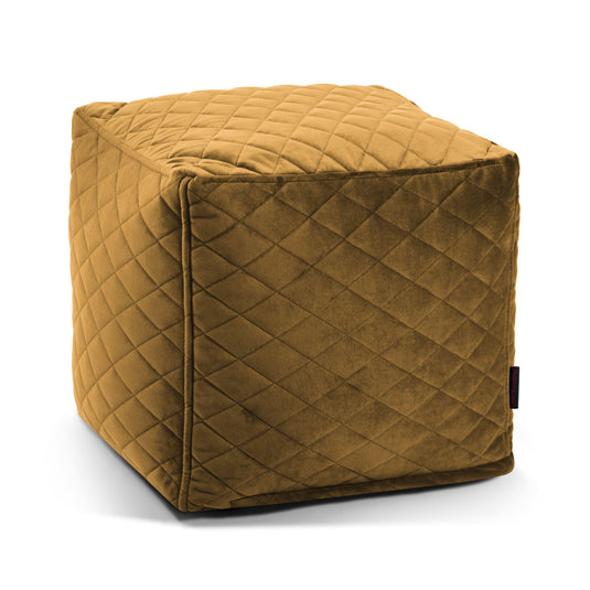 Pouf Cube en Velours Capitonné