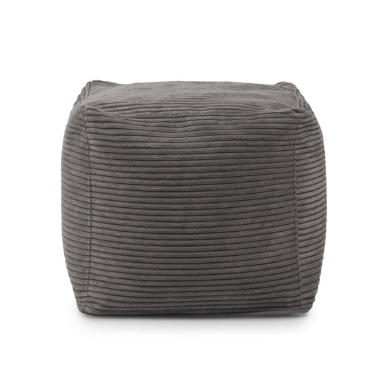 Pouf Cube en Velours Côtelé