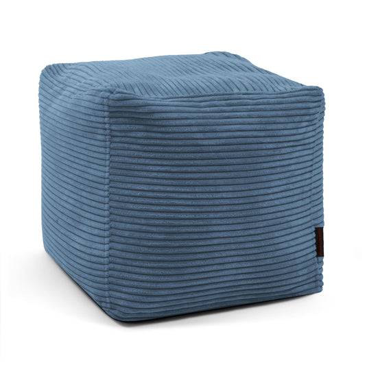 Pouf Cube en Velours Côtelé