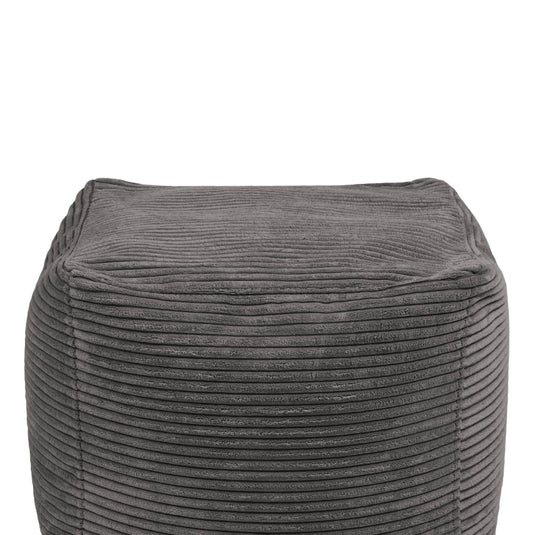 Pouf Cube en Velours Côtelé