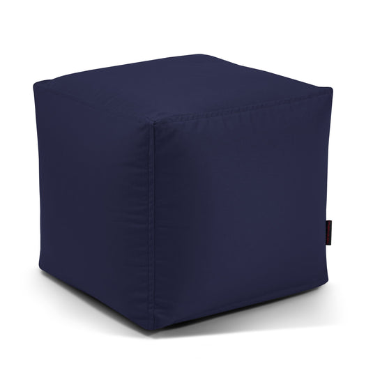 Pouf Cube Exterieur Bleu Marine