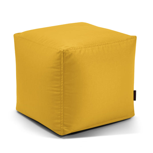 Pouf Cube Exterieur Jaune Moutarde