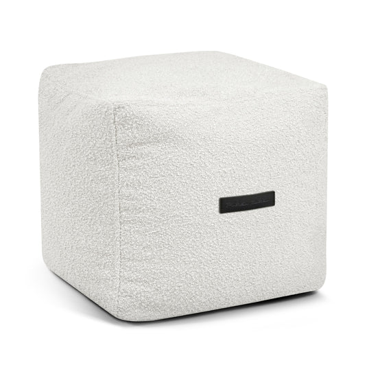 Pouf Cube Mouton Beige Crème