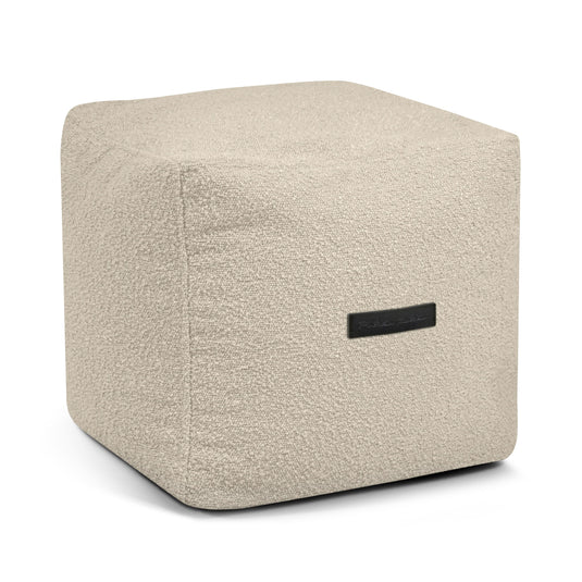 Pouf Cube Mouton Beige Sable