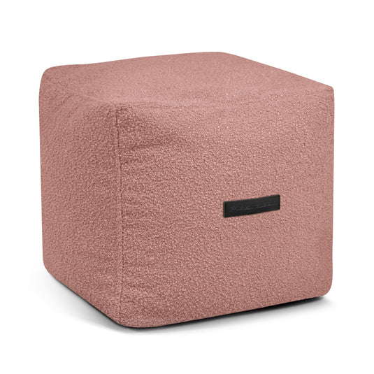 Pouf Cube Mouton Rose Taupe