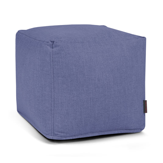 Pouf Cube Salon Bleu Marine