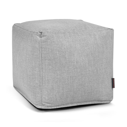 Pouf Cube Salon Gris Perle