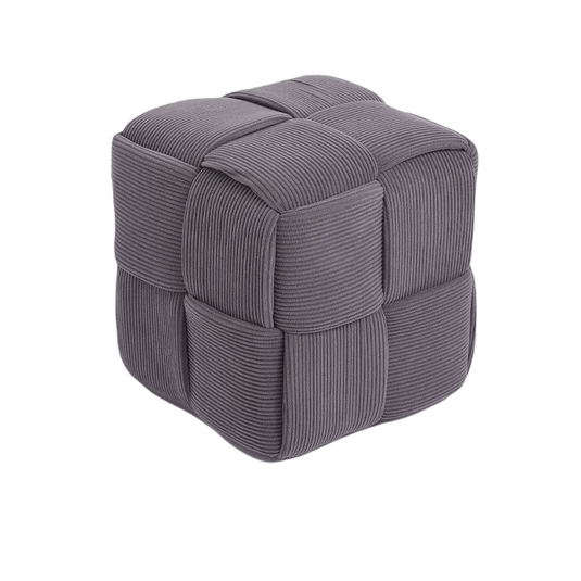 Pouf Cubique Gris Anthracite