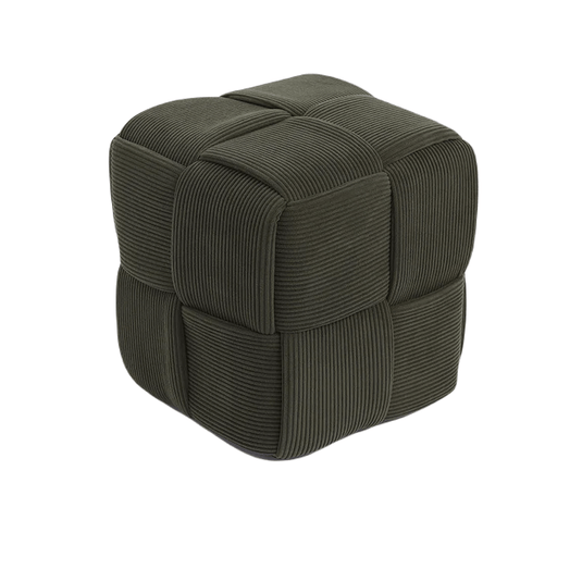 Pouf Cubique Vert Forêt