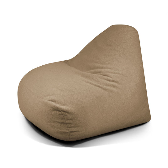 Pouf Design en Bouclette Marron Noisette Beaumont Concept