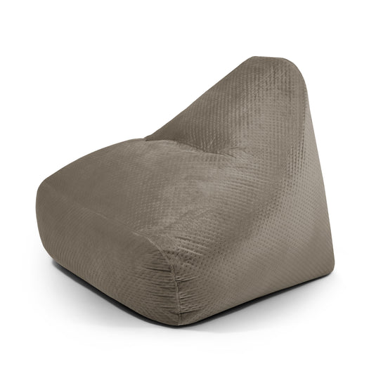 Pouf Design en Velours Capitonné Marron Café Beaumont Concept