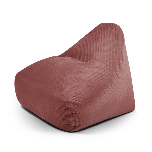 Pouf Design en Velours Capitonné Rouge Amarante Beaumont Concept