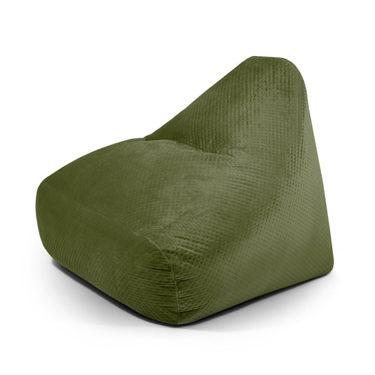 Pouf Design en Velours Capitonné Vert Forêt Beaumont Concept