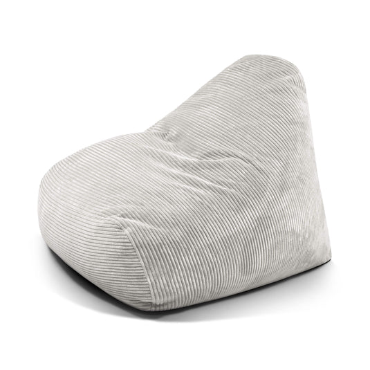 Pouf Design en Velours Cotelé Beige Crème Beaumont Concept