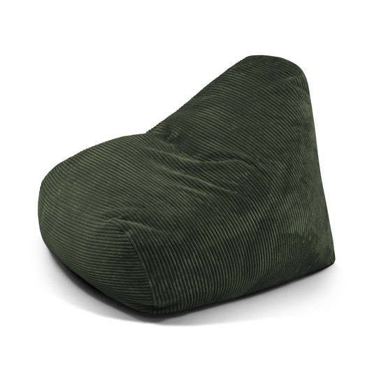 Pouf Design en Velours Cotelé Vert Forêt Beaumont Concept