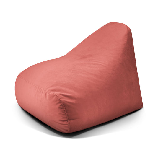 Pouf Design en Velours Rose Incarnat Beaumont Concept
