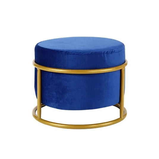 Pouf Design Scandinave Bleu Roi