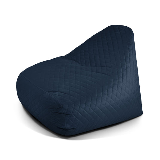 Pouf Design Velours Royal Bleu Marine Beaumont Concept