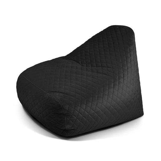 Pouf Design Velours Royal Noir Profond Beaumont Concept