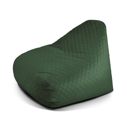 Pouf Design Velours Royal Vert Forêt Beaumont Concept