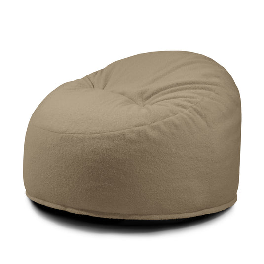 Pouf en Bouclette Marron Noisette Beaumont Concept