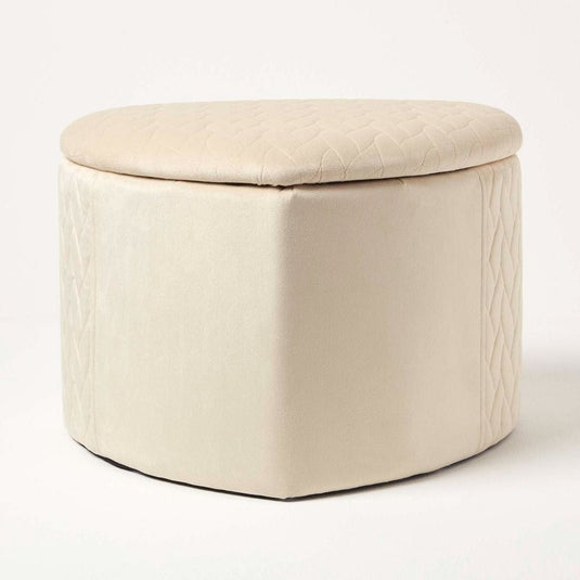 Pouf en forme de Coeur Ivoire