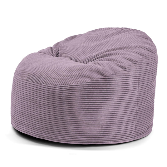 Pouf en Velours Cotelé Violet Lavande Beaumont Concept
